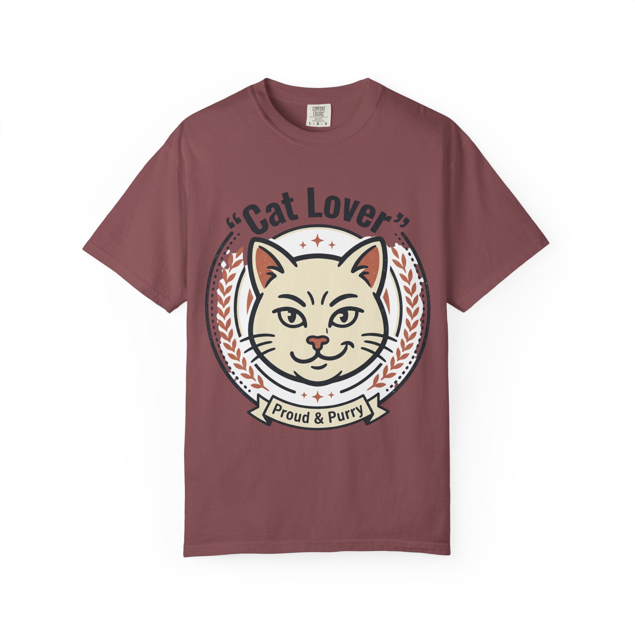 Cat Lover T-Shirt — "Proud & Purry" Retro Cat Graphic Tee