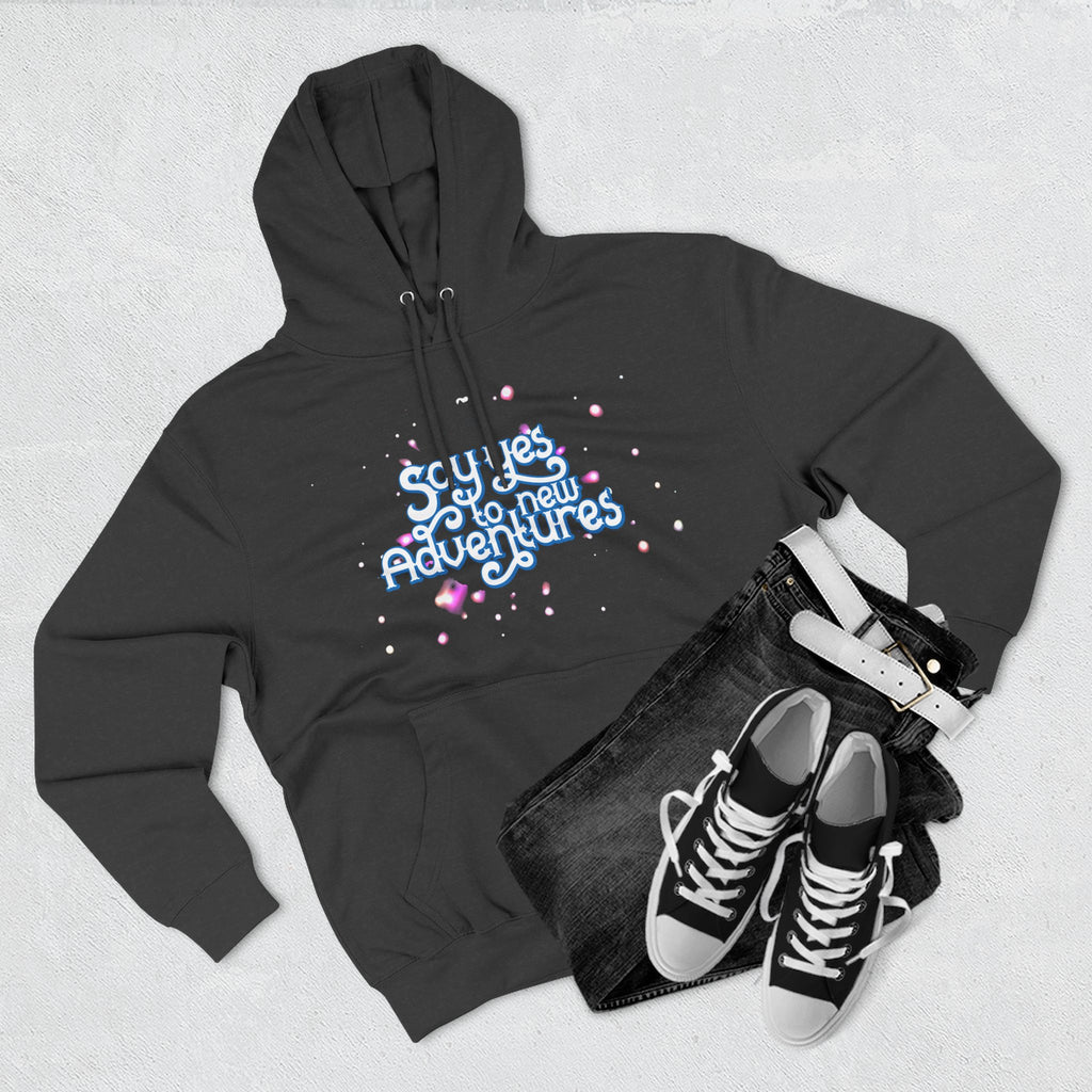 Hoodie — 'Say yes to New Adventures' Pastel Graphic Fleece Hoodie