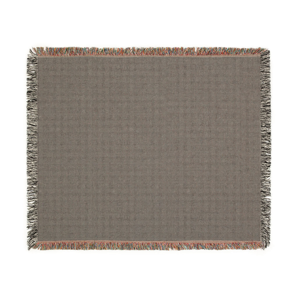 Solid Neutral Fringe Woven Blanket | Cozy Throw, Textured Weave