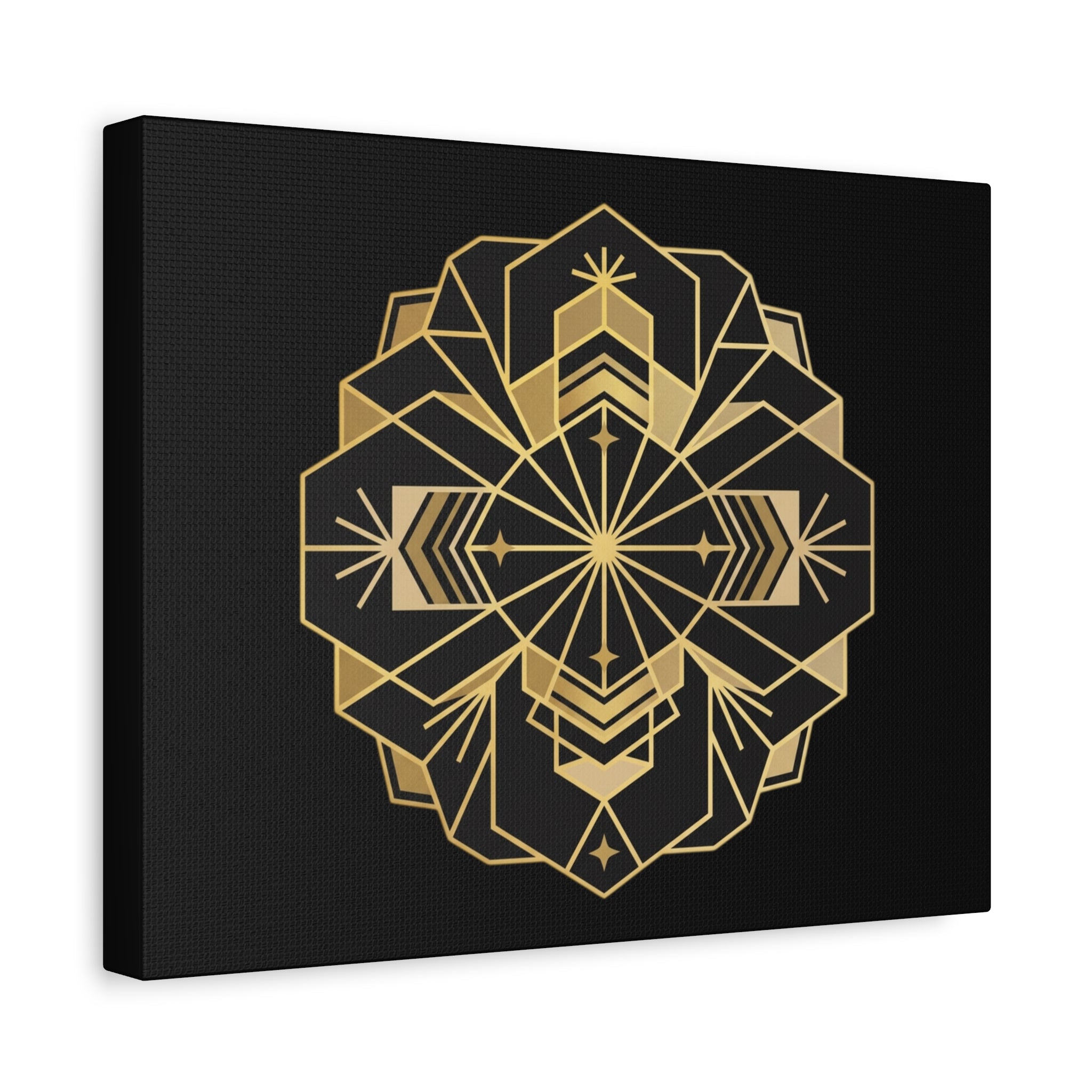 Gold Geometric Mandala Canvas