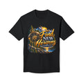 Find New Horizons T-Shirt — Adventure Compass Mountain Graphic Tee