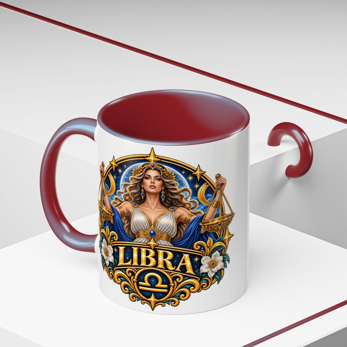 Libra Zodiac Coffee Mug – Elegant Horoscope Astrology Gift (11/15oz)