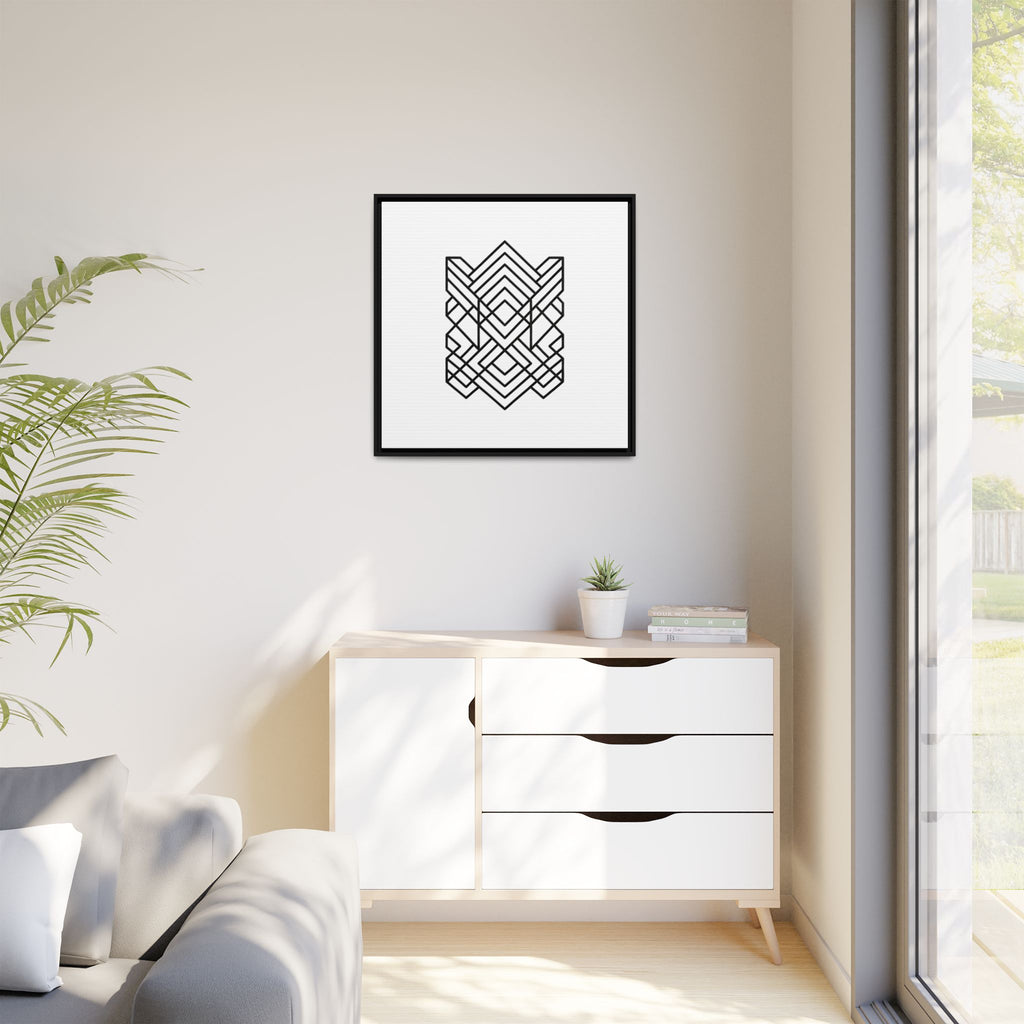 Framed Geometric Art Canvas