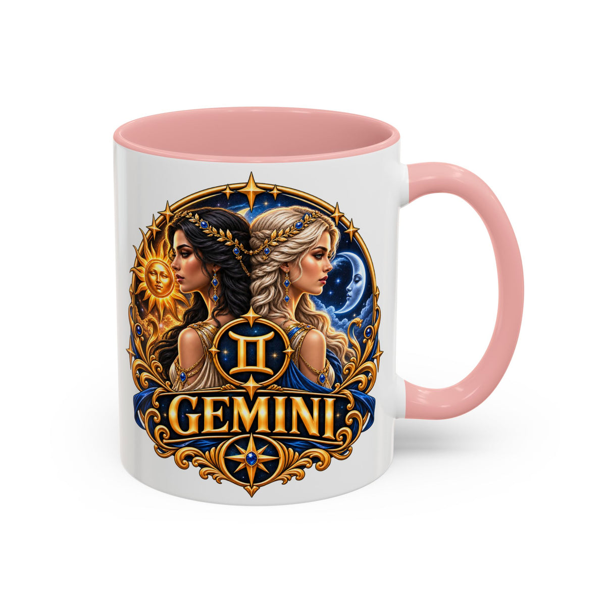 Gemini Zodiac Coffee Mug — Gemini Sign Astrology Accent Mug (11/15oz)