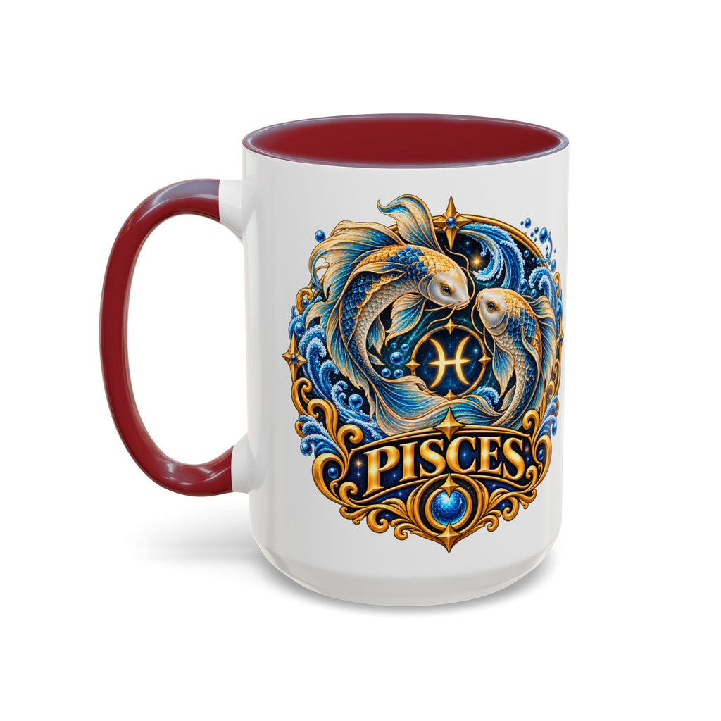 Pisces Zodiac Coffee Mug — Decorative Accent Astrology Mug (11/15oz)