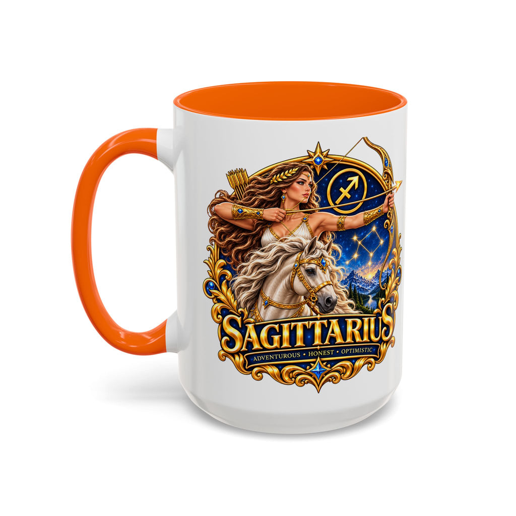 Sagittarius Accent Coffee Mug — Zodiac Archer Design (11/15oz)