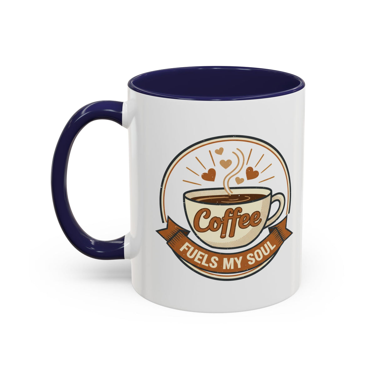 Coffee Mug - "Coffee Fuels My Soul" Accent Ceramic Mug (11/15oz)