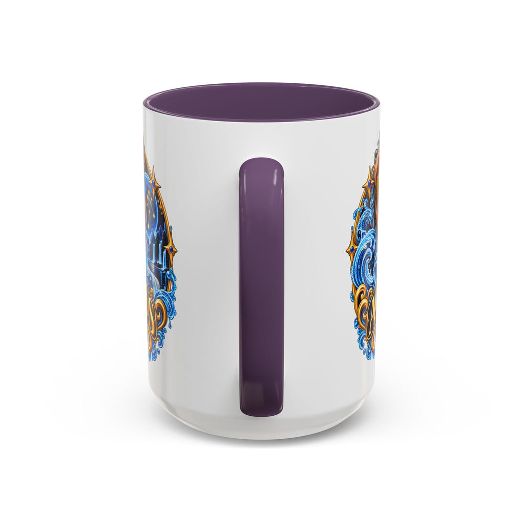 Aquarius Zodiac Coffee Mug — Illustrated Water Bearer Astrology Gift (11/15oz)