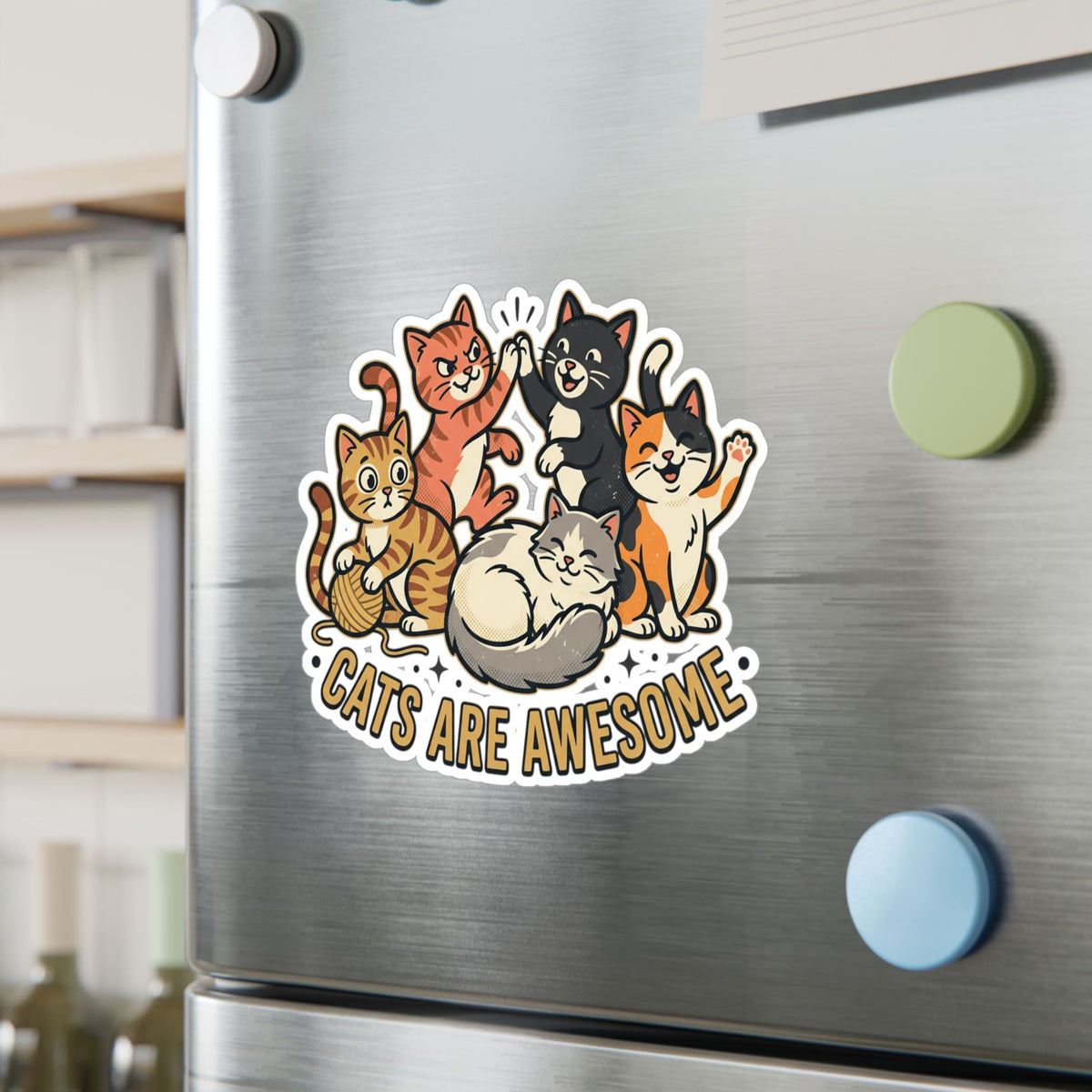 Cats Are Awesome Vinyl Sticker - Cat Decal