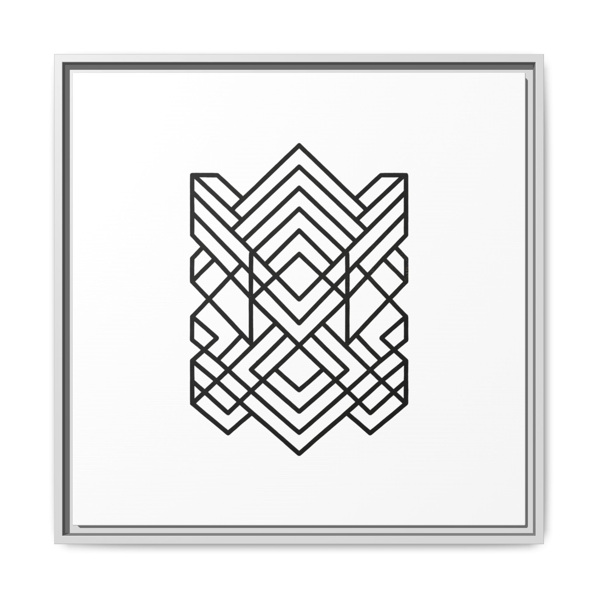 Framed Geometric Art Canvas