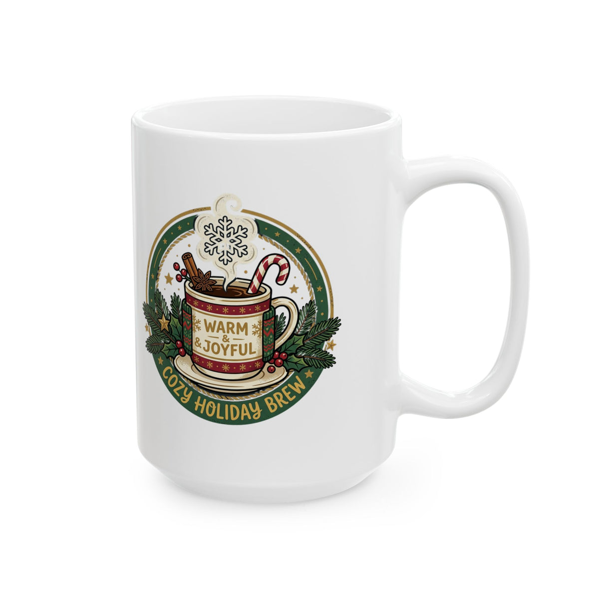 Christmas Cozy Cocoa Ceramic Mug – Holiday Hot Chocolate Gift (11oz, 15oz)