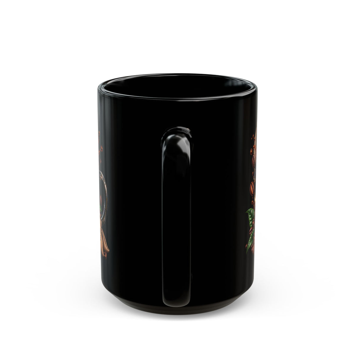 Skull Coffee Mug — "But First Coffee" Black Ceramic Mug (11oz/15oz)