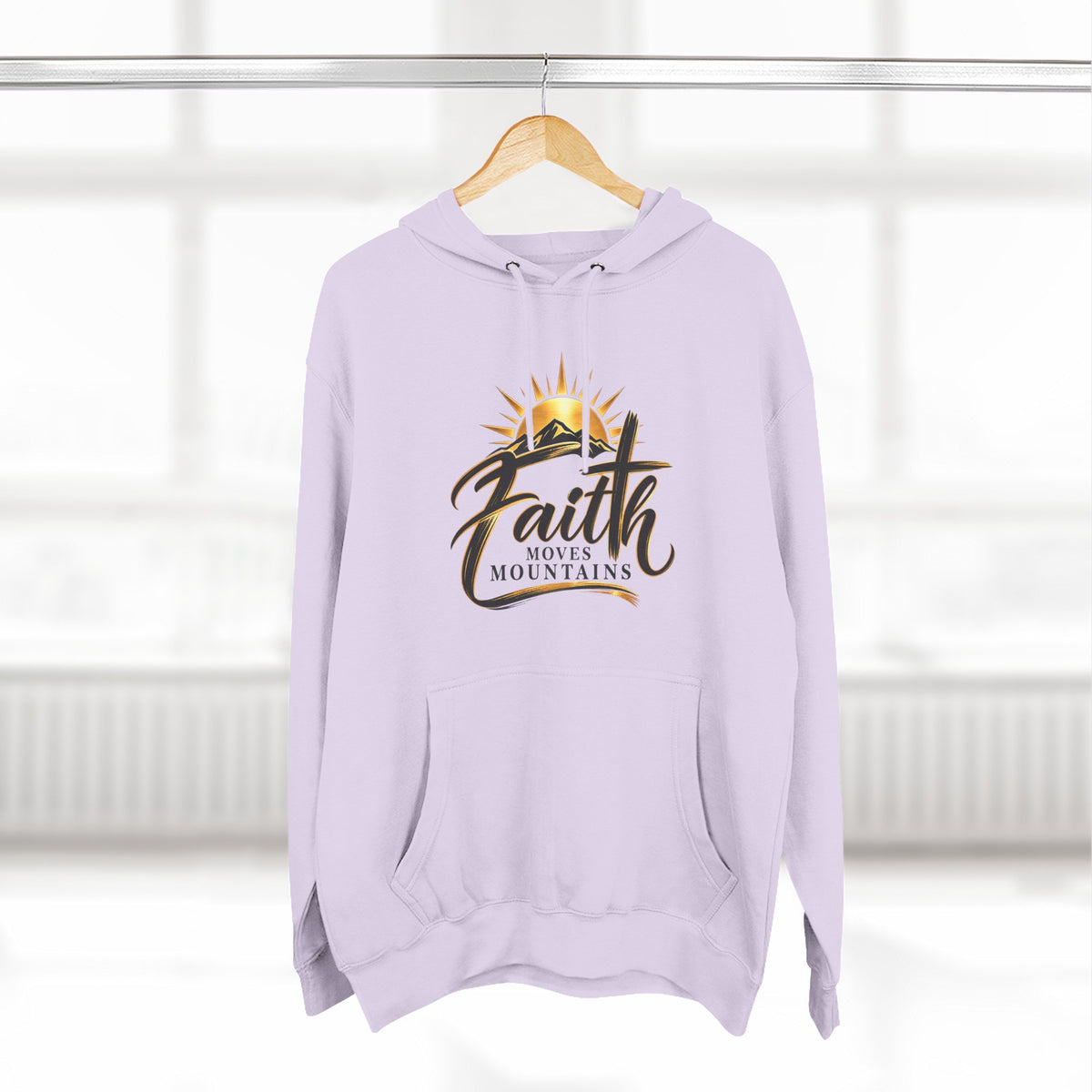 Faith Moves Mountains Hoodie — Inspirational Christian Pullover