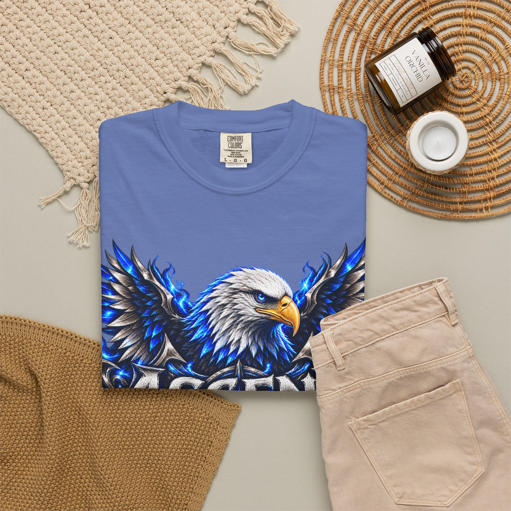 Ascend Eagle T-Shirt — Bold Blue Eagle Graphic Tee