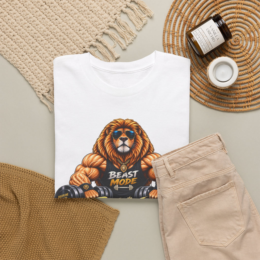 Beast Mode Lion T-Shirt — Workout Gym Fitness Tee