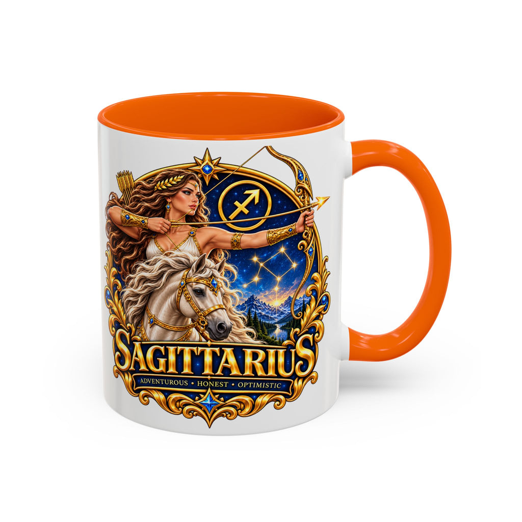 Sagittarius Accent Coffee Mug — Zodiac Archer Design (11/15oz)