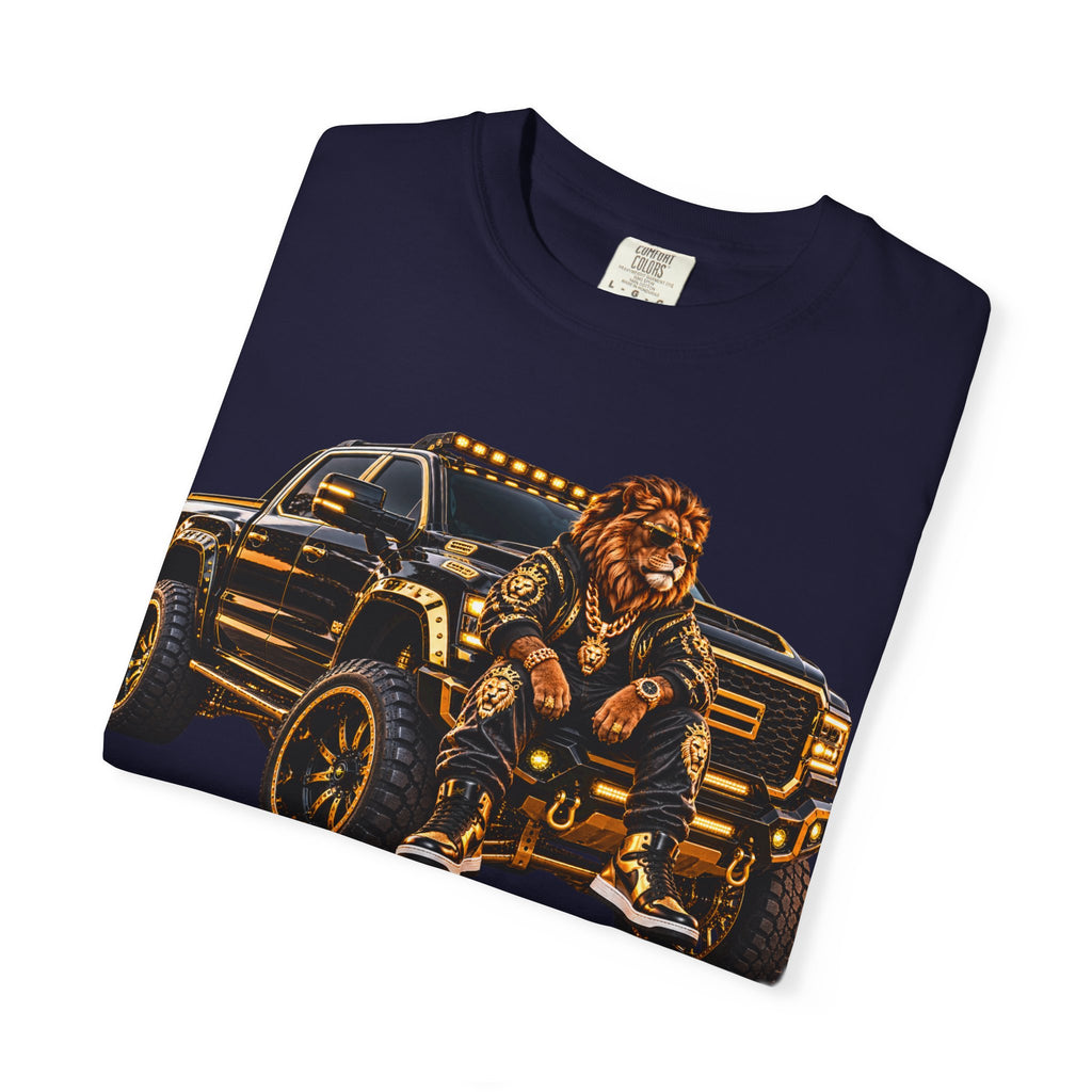 Lion Truck Graphic T-Shirt — Bold Off‑Road Crew Tee