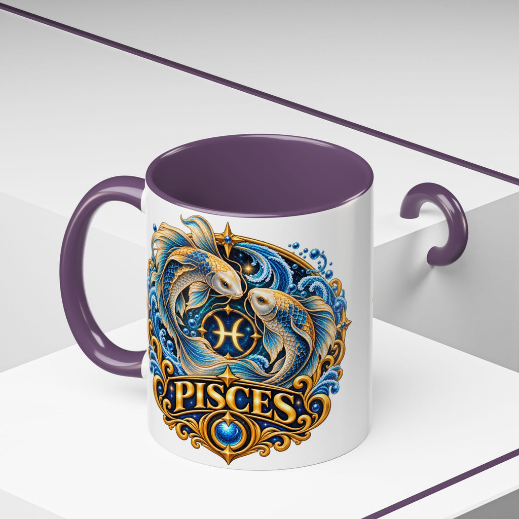 Pisces Zodiac Coffee Mug — Decorative Accent Astrology Mug (11/15oz)