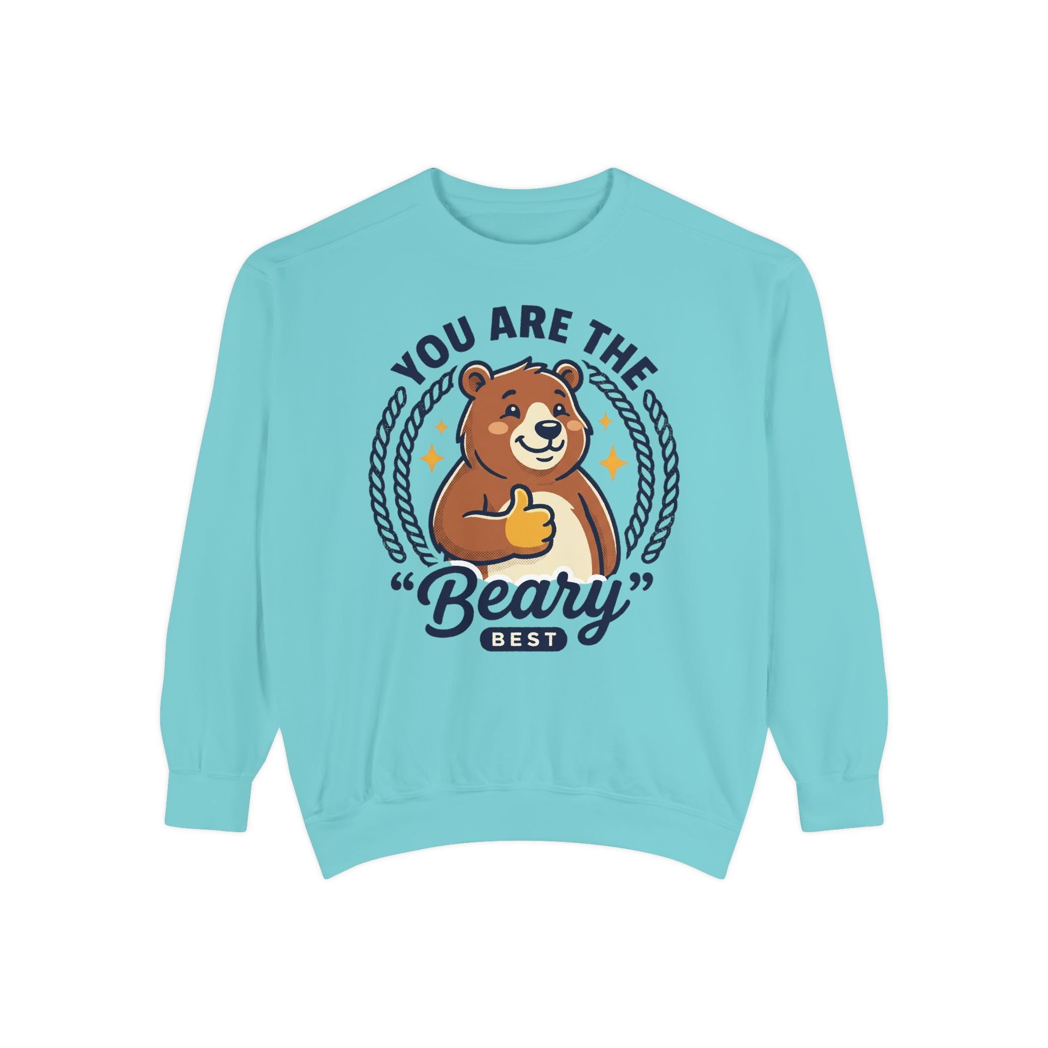 You Are The Beary Best Sweatshirt — Cute Thumbs-Up Bear Graphic