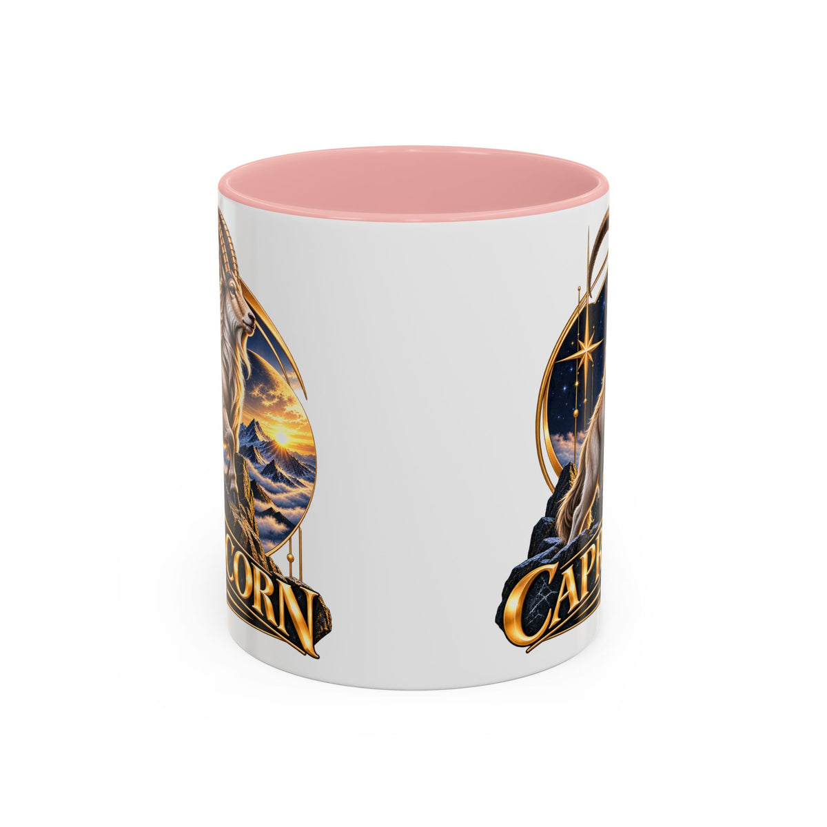 Capricorn Zodiac Coffee Mug — Astrological Goat Accent Mug (11/15oz)