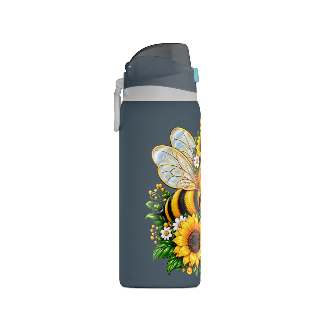 Bee and Sunflower Insulated Water Bottle