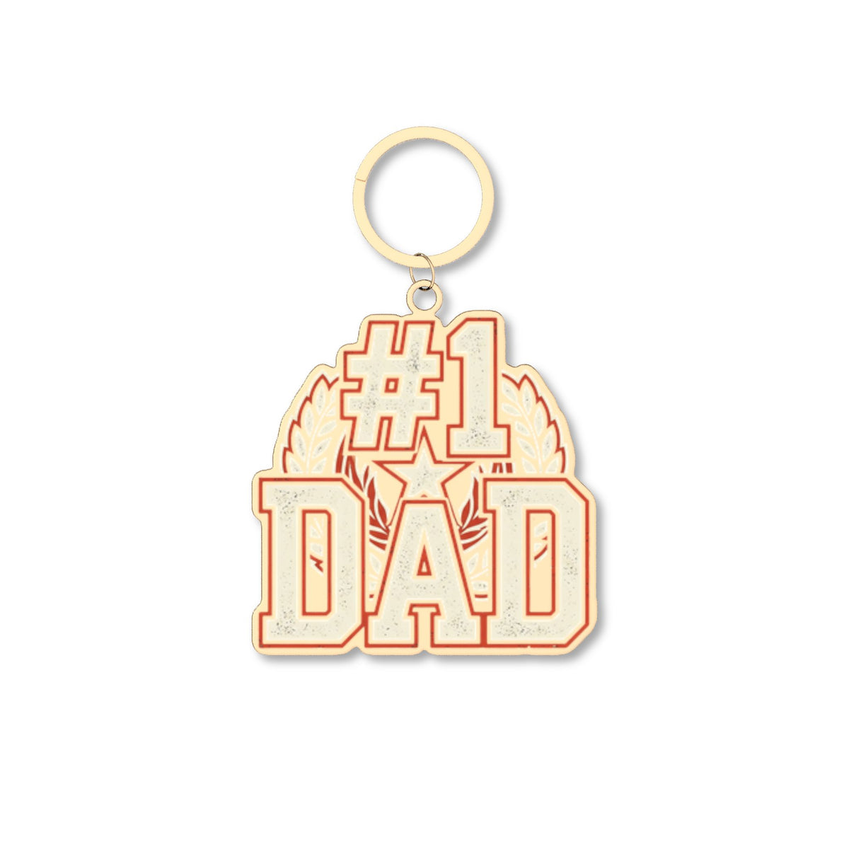 #1 Dad Keychain — Father's Day Keyring
