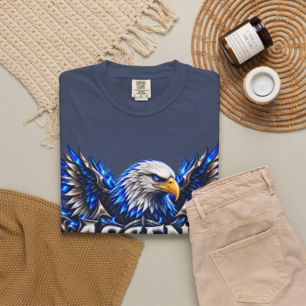 Ascend Eagle T-Shirt — Bold Blue Eagle Graphic Tee