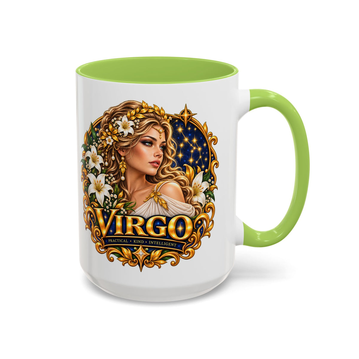 Virgo Zodiac Coffee Mug — Astrology Gift Mug (11/15oz)