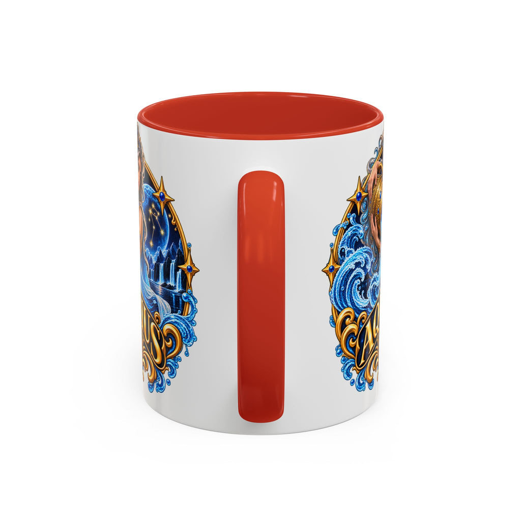 Aquarius Zodiac Coffee Mug — Illustrated Water Bearer Astrology Gift (11/15oz)