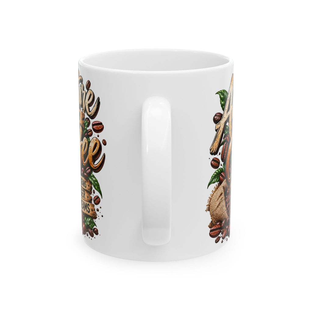 Coffee Addict Ceramic Mug — “Fueled by Coffee” 11oz & 15oz
