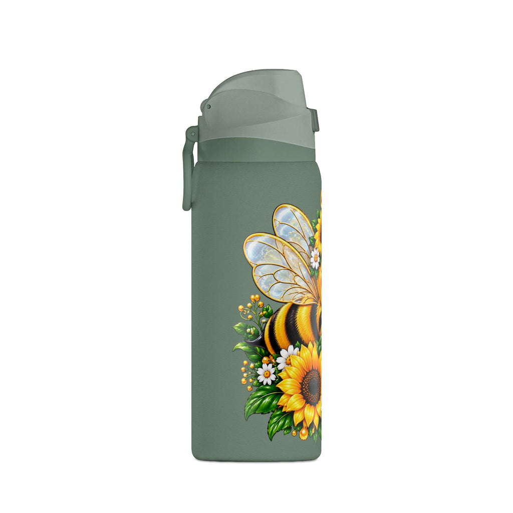 Bee and Sunflower Insulated Water Bottle