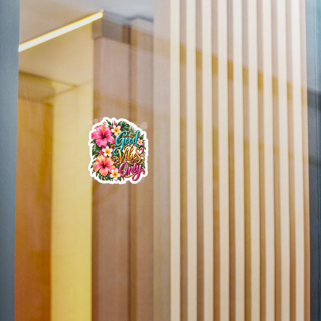 Good Vibes Only Floral Sticker – Vinyl Decal