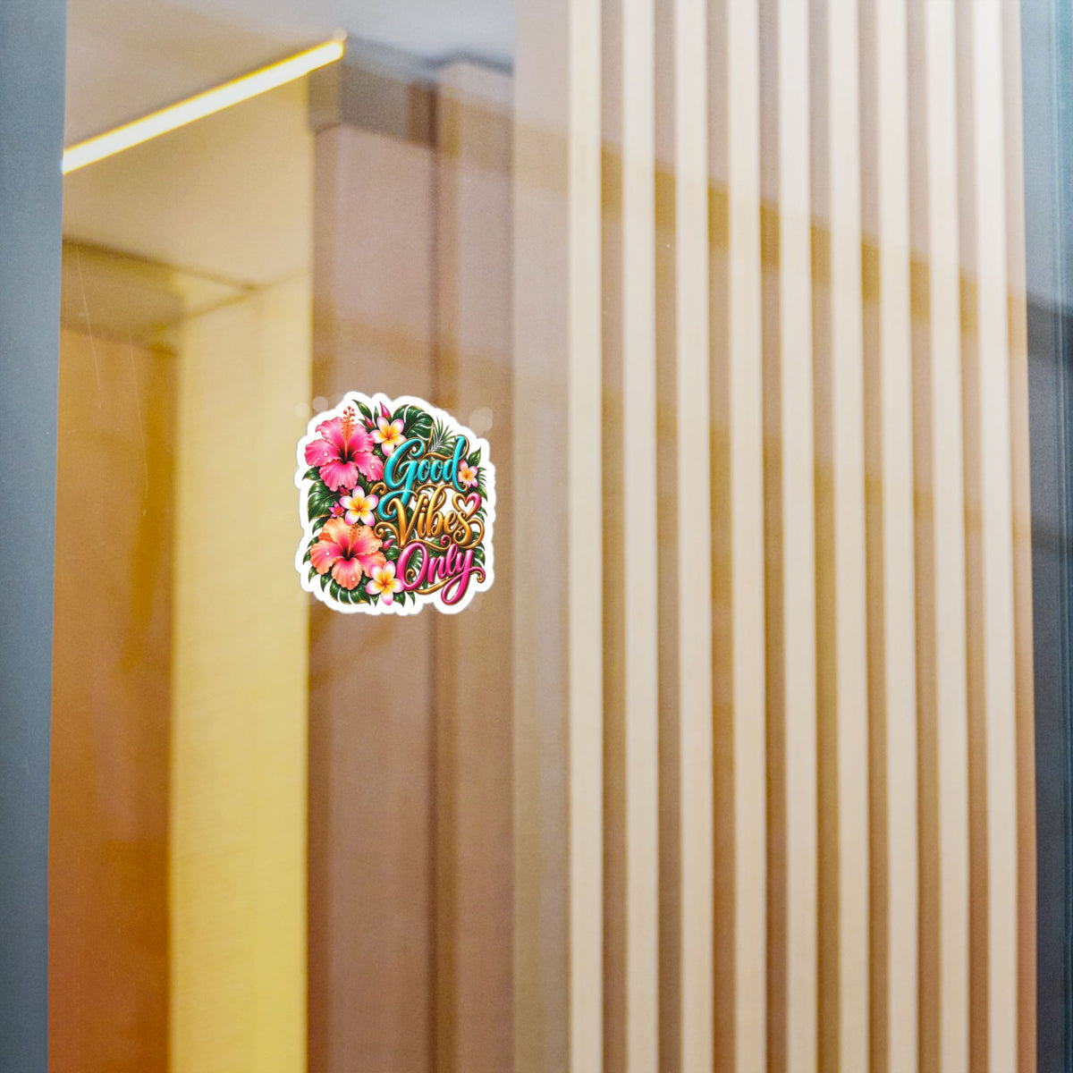 Good Vibes Only Floral Sticker – Vinyl Decal