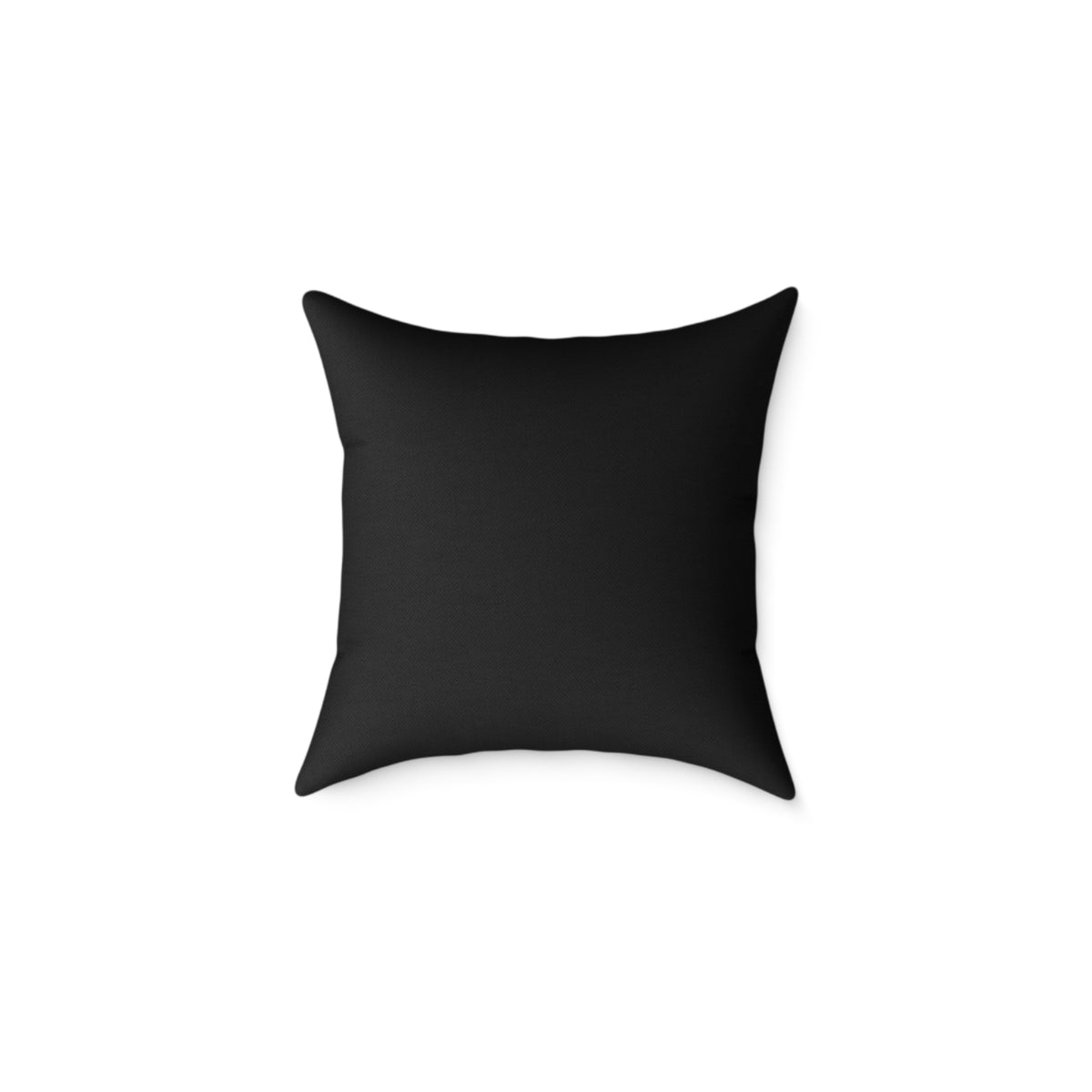 Black Square Throw Pillow - Minimal Modern Accent Cushion for Living Room & Bedroom
