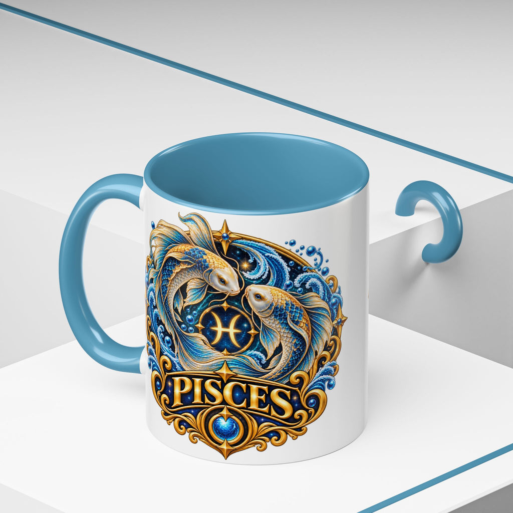 Pisces Zodiac Coffee Mug — Decorative Accent Astrology Mug (11/15oz)