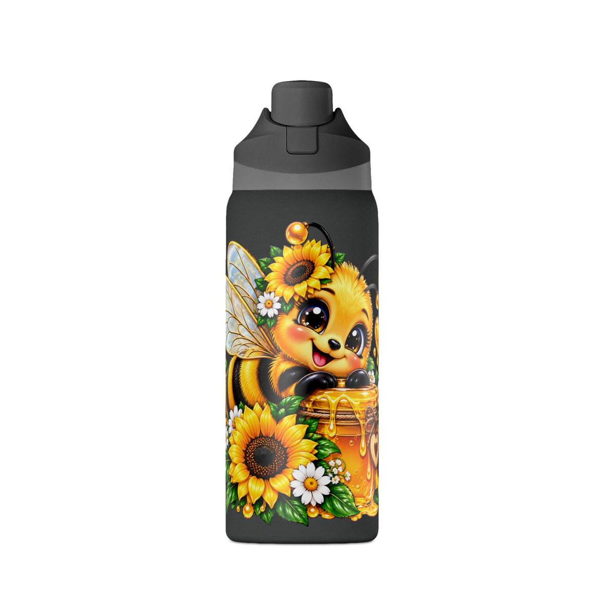 Bee and Sunflower Insulated Water Bottle