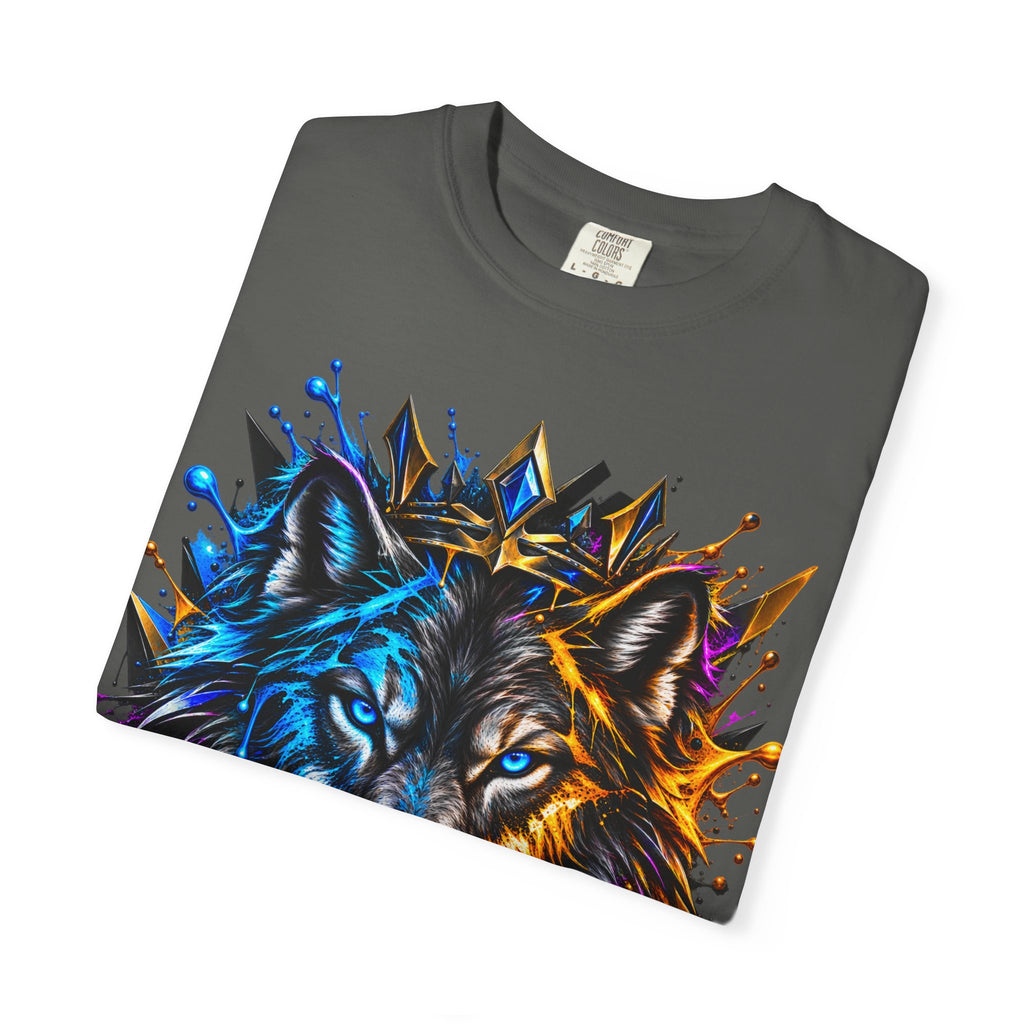 Wolf Head Graphic T-Shirt — Colorful Splash Art Tee