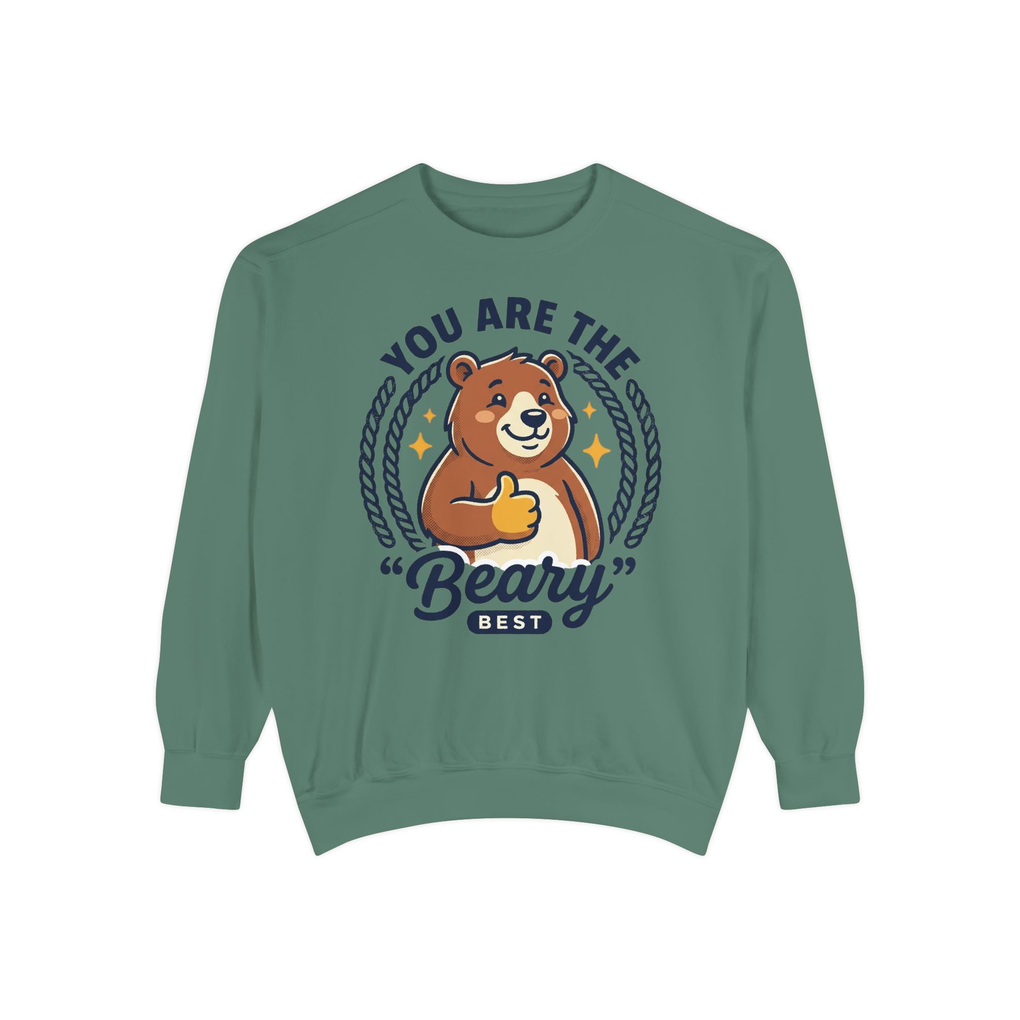 You Are The Beary Best Sweatshirt — Cute Thumbs-Up Bear Graphic