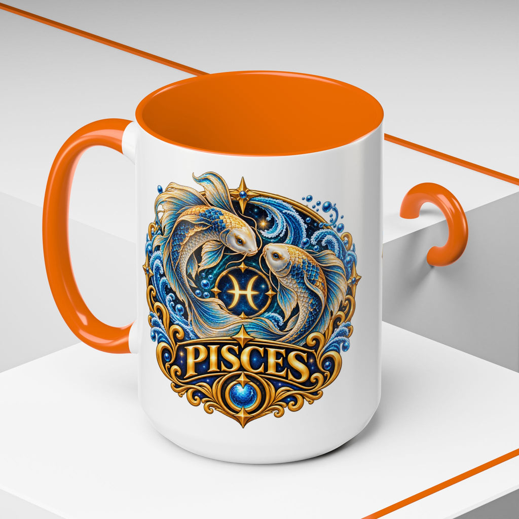 Pisces Zodiac Coffee Mug — Decorative Accent Astrology Mug (11/15oz)