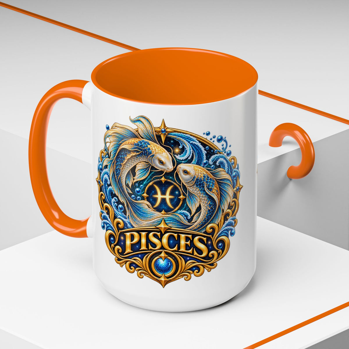 Pisces Zodiac Coffee Mug — Decorative Accent Astrology Mug (11/15oz)