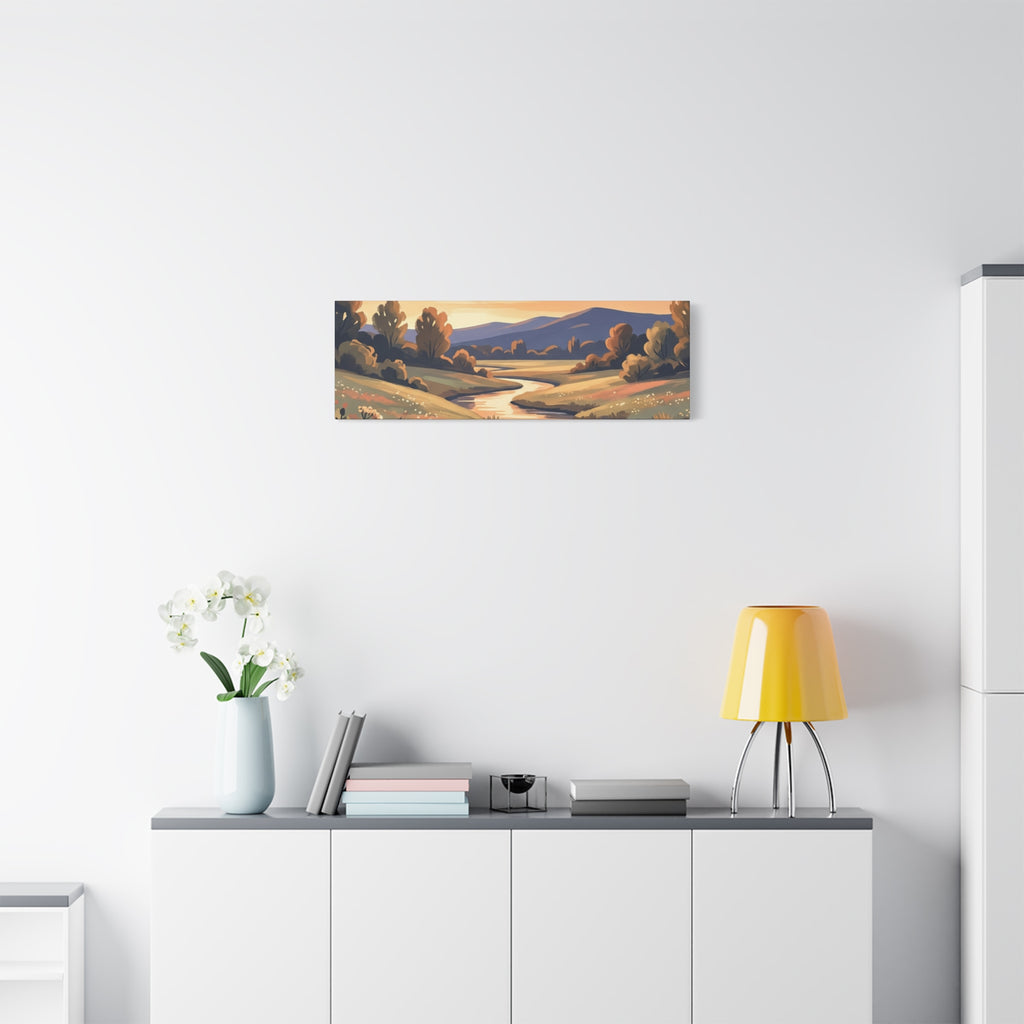 Sunset Meadow Canvas Wall Art