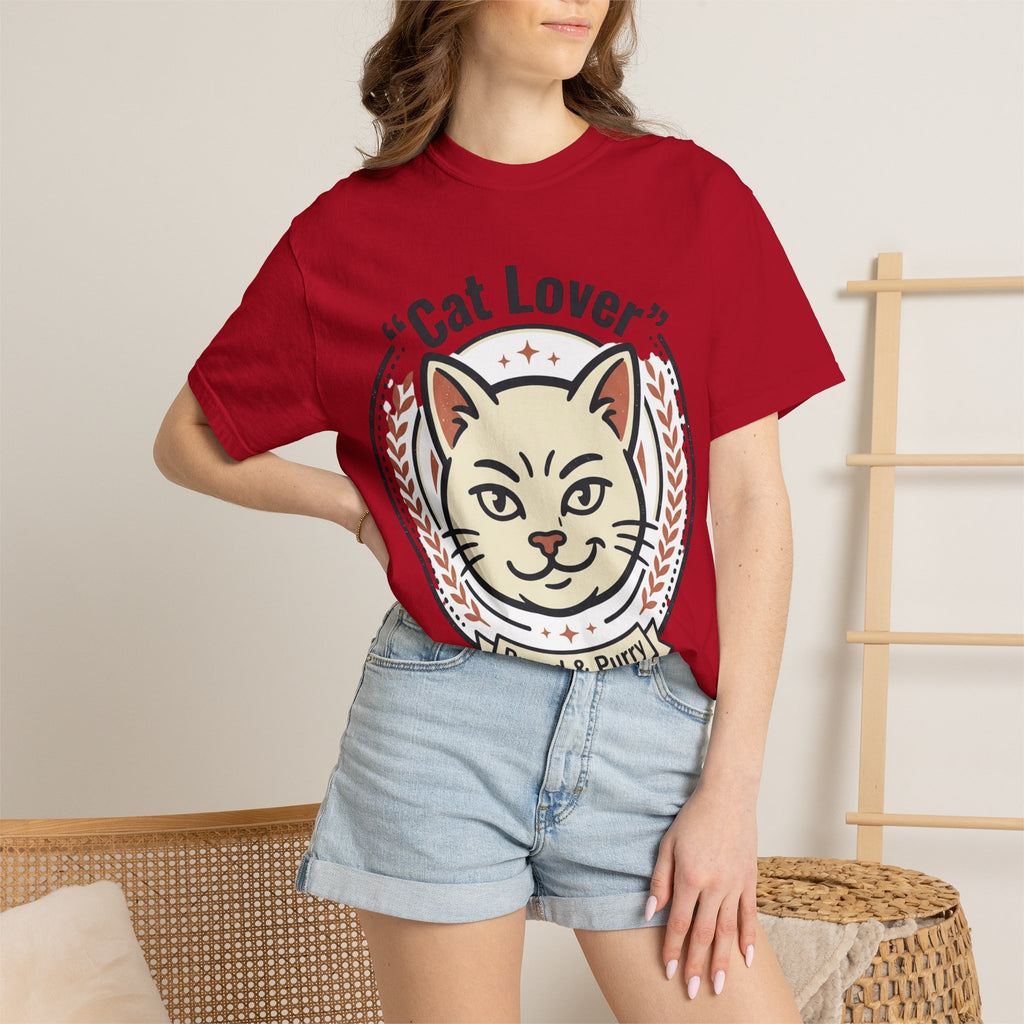Cat Lover T-Shirt — "Proud & Purry" Retro Cat Graphic Tee