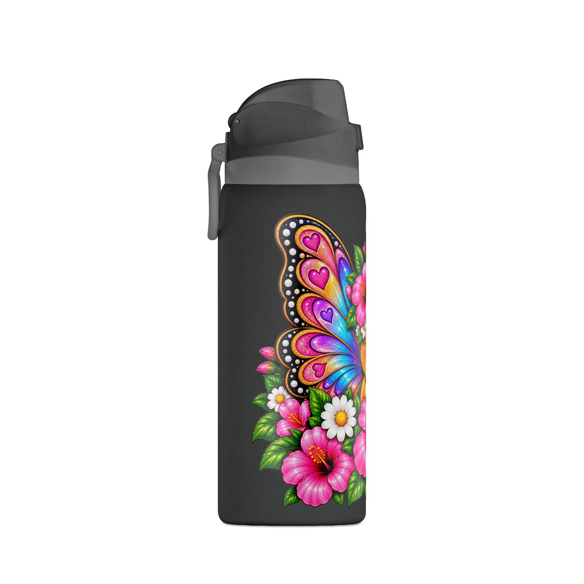 Floral Butterfly Insulated Water Bottle 32oz