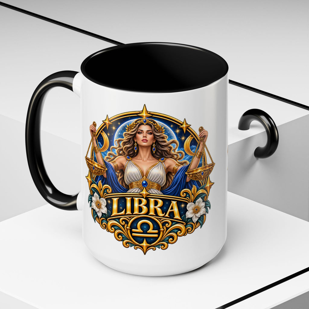 Libra Zodiac Coffee Mug – Elegant Horoscope Astrology Gift (11/15oz)