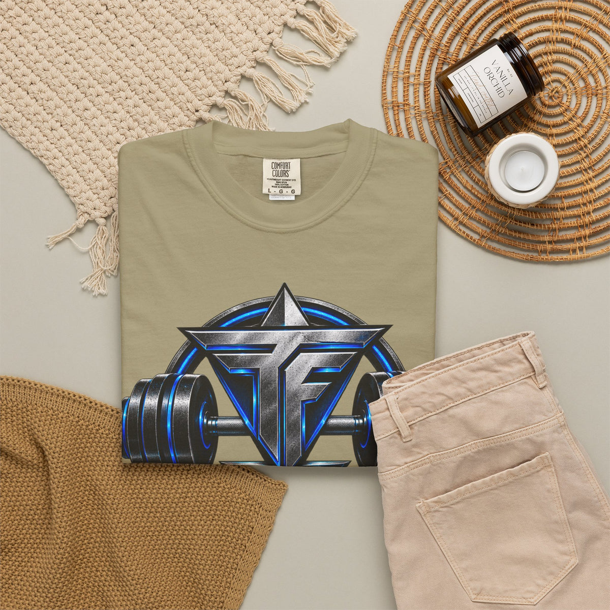 Fitness Lifestyle T-Shirt — Barbell Logo Gym Tee