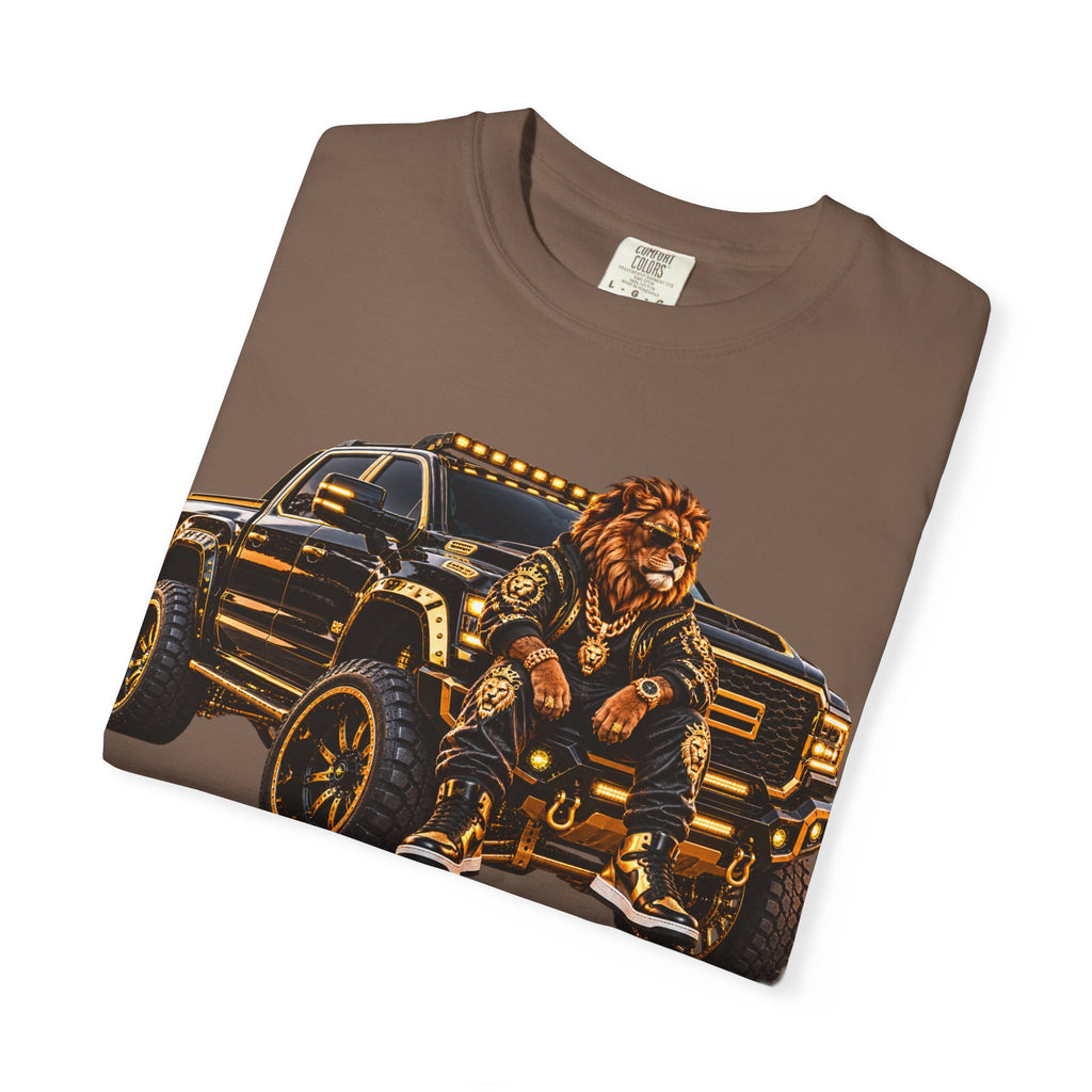 Lion Truck Graphic T-Shirt — Bold Off‑Road Crew Tee