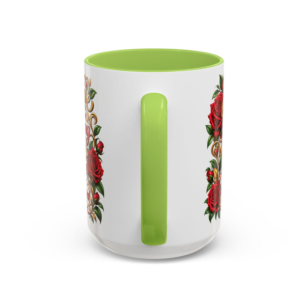 Inspirational Rose Coffee Mug — "Believe in Yourself" Motivational Tea Cup