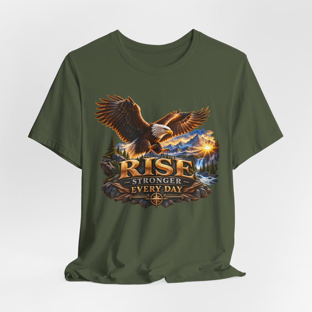 Rise Stronger Every Day Eagle T-Shirt — Inspirational Outdoors Graphic Tee