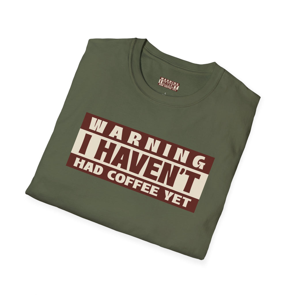 Funny Coffee Warning T-Shirt, Gift for Coffee Lovers, Casual Wear
