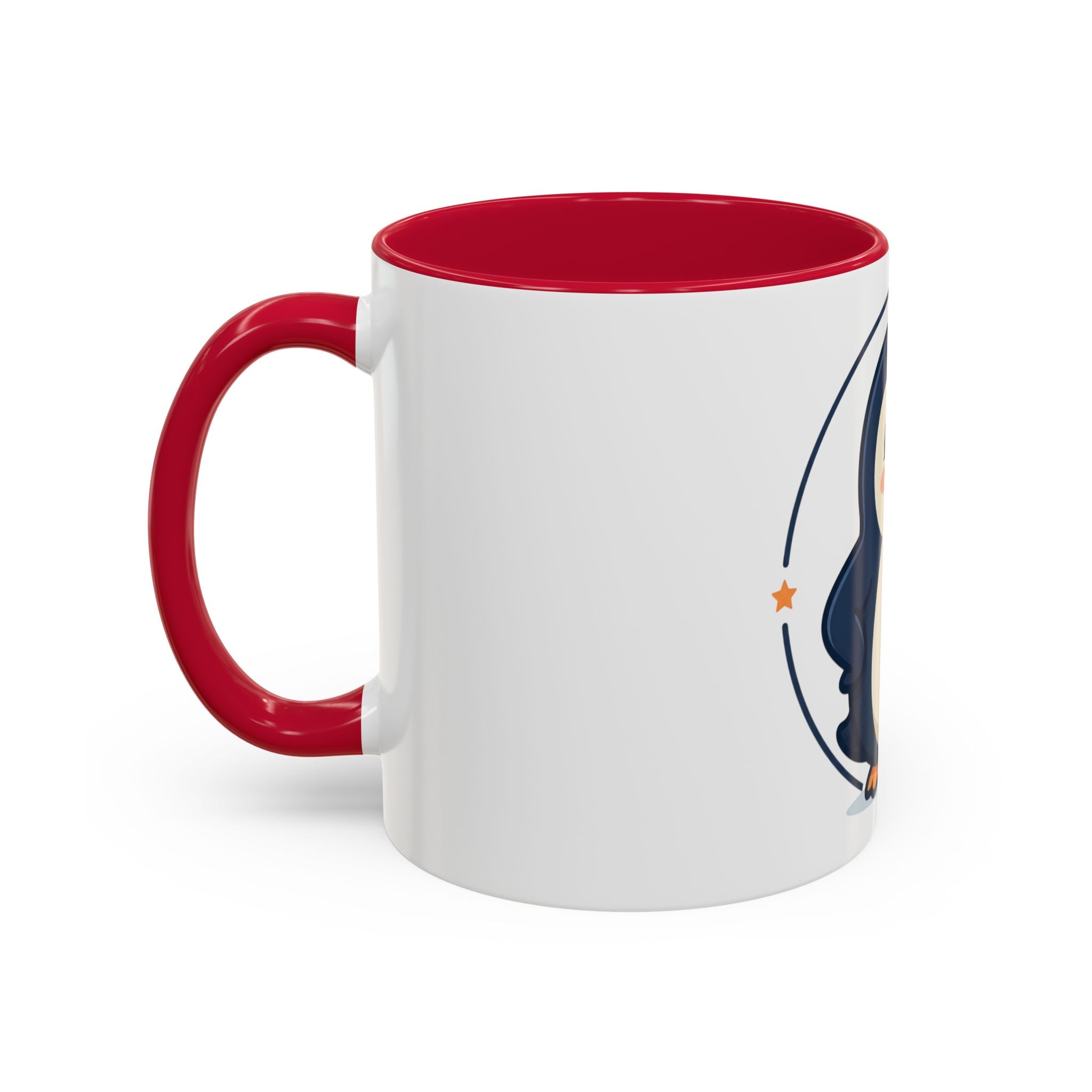 Cute Waving Penguin Mug | 11oz or 15oz Colorful Ceramic